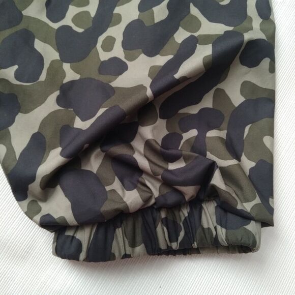 Victoria's Secret PINK Green Camo Leopard Print Zip Up Anorak Jacket Women's XS - Picture 9 of 12